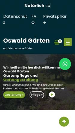 Vorschau der mobilen Webseite www.oswald-gaerten.de, Oswald Gärten