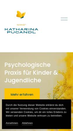 Vorschau der mobilen Webseite praxis-pucandl.at, Mag. Katharina Pucandl