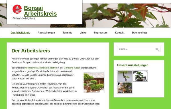 Vorschau von www.bonsai-stuttgart-ludwigsburg.de, Bonsai-Arbeitskreis Stuttgart-Ludwigsburg