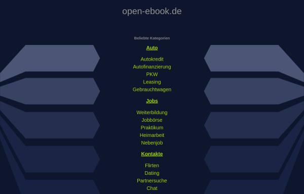 eBook-Reader Vergleich, eBook-Lesegeräte, Testberichte, Tips und eBooks undbei open-eBook.de