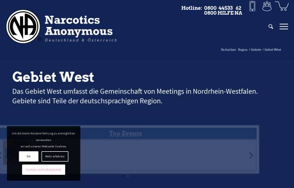 Vorschau von www.na-west.de, Narcotics Anonymous (NA), Gebiet West