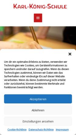 Vorschau der mobilen Webseite www.karl-koenig-schule.de, Karl König Schule