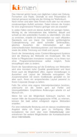 Vorschau der mobilen Webseite www.kimaen.de, Ki:maen Robert Fritzsching