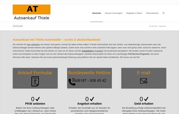 Vorschau von www.autoankauf-thiele.de, Thiele Automobile
