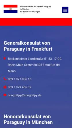 Vorschau der mobilen Webseite paraguay.de, Honorargeneralkonsulat in München