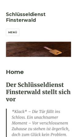 Vorschau der mobilen Webseite www.schluesseldienst-finsterwald.de, Finsterwald Sicherheitstechnik