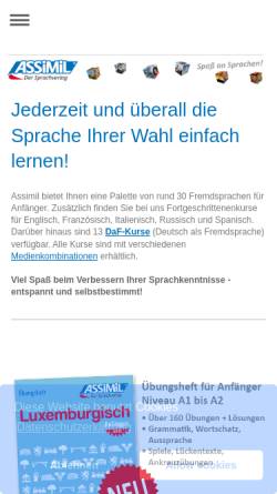 Vorschau der mobilen Webseite www.assimil.de, Assimil Verlag GmbH