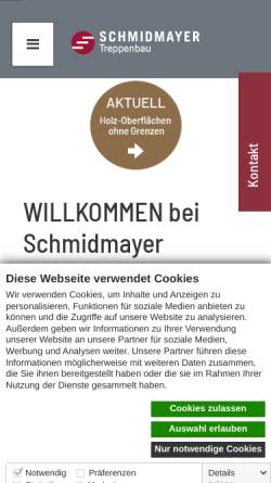 Vorschau der mobilen Webseite www.treppenbau-schmidmayer.de, Schmidmayer