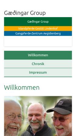 Vorschau der mobilen Webseite www.gaedingar-group.de, Gaedingar-Group