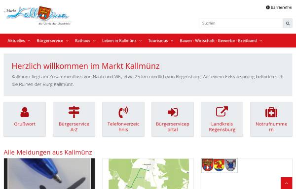 Vorschau von www.kallmuenz.de, Markt Kallmünz