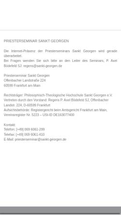 Vorschau der mobilen Webseite www.priesterseminar-sankt-georgen.de, Priesterseminar Sankt Georgen
