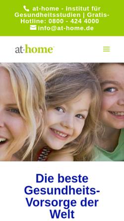 Vorschau der mobilen Webseite www.at-home.de, Athome Baubiologie Ltd