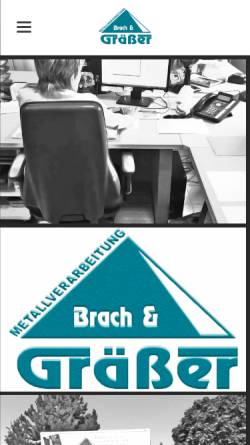 Vorschau der mobilen Webseite www.brach-graesser.de, Brach & Gräßer Metallverarbeitung