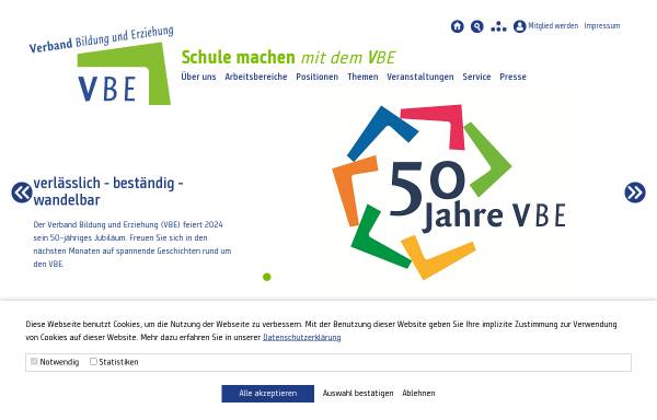 Vorschau von vbe.de, VBE Verband Bildung und Erziehung