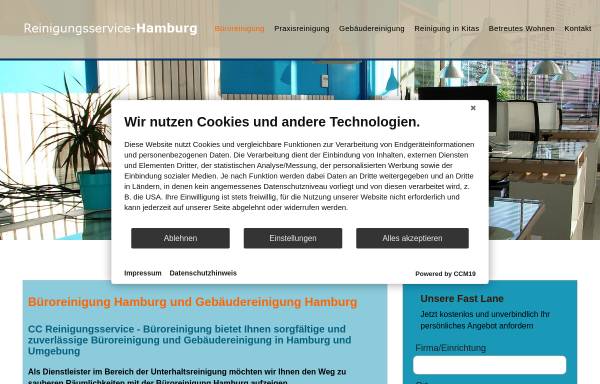 Vorschau von www.reinigungsservice-hamburg.de, CC Reinigungsservice