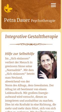 Vorschau der mobilen Webseite www.psychotherapie-dauer.at, Petra Dauer