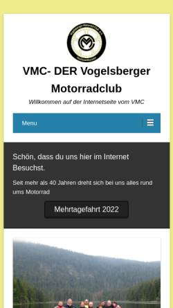 Vorschau der mobilen Webseite www.vmconline.de, Vogelsberger-Motorrad-Club e.V.