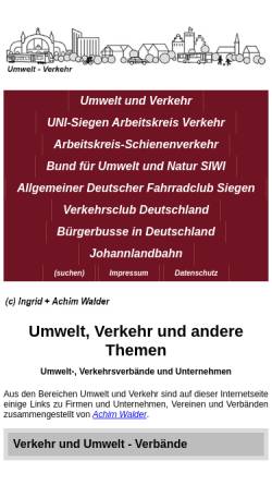 Vorschau der mobilen Webseite www.vcd-siegen-wittgenstein-olpe.de, VCD Kreisverband Siegen-Wittgenstein und Olpe