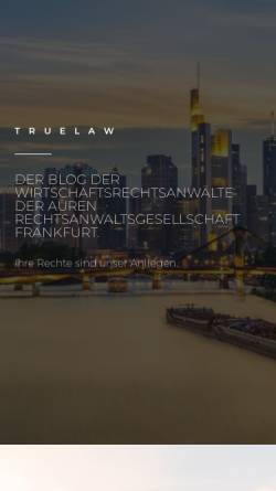 Vorschau der mobilen Webseite www.truelaw.de, Truelsen Rechtsanwälte