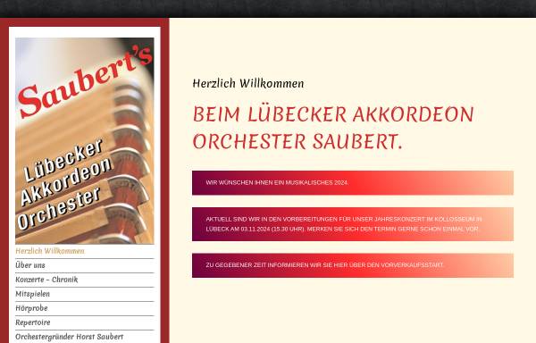 Vorschau von www.luebeckerakkordeonorchester.de, Lübecker Akkordeon Orchester Saubert