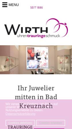 Vorschau der mobilen Webseite www.juwelier-wirth.de, Juwelier Wirth