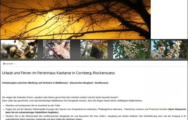 Vorschau von www.ferienhaus-cornberg-rockensuess.de, Ferienhaus Kastanie