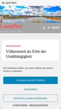 Vorschau der mobilen Webseite www.lominet.de, Lohmann, Andreas