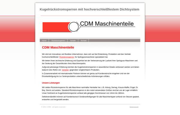 Vorschau von www.rueckstromsperren.de, CDM Rückstromsperren