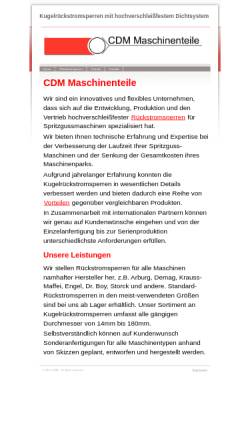 Vorschau der mobilen Webseite www.rueckstromsperren.de, CDM Rückstromsperren