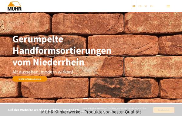 Vorschau von www.klinkerwerke-muhr.de, Klinkerwerke H. W. Muhr GmbH & Co. KG