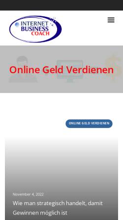 Vorschau der mobilen Webseite www.internet-business-coach.de, Mergen.biz