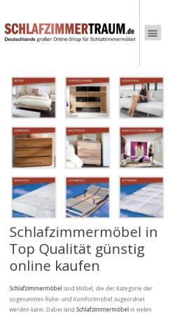 Vorschau der mobilen Webseite www.schlafzimmertraum.de, schlafzimmertraum.de