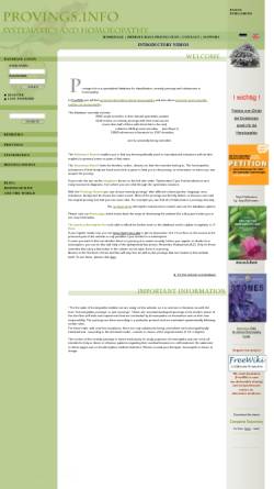 Vorschau der mobilen Webseite www.provings.info, Homöopathie Informationen