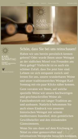 Vorschau der mobilen Webseite www.weingut-sonntag.de, Weingut Karl Sonntag