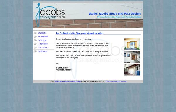 Vorschau von www.jacobs-stuck-design.de, Daniel Jacobs Stuck und Putz Design