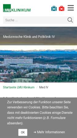 Vorschau der mobilen Webseite endokrin.klinikum.uni-muenchen.de, Endokrinologisches Zentrum München Innenstadt