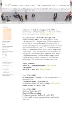 Vorschau der mobilen Webseite www.izpp.de, Internationale Zeitschrift für Philosophie und Psychosomatik