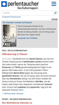 Vorschau der mobilen Webseite literaturnacht.de, Literaturnacht e.V.