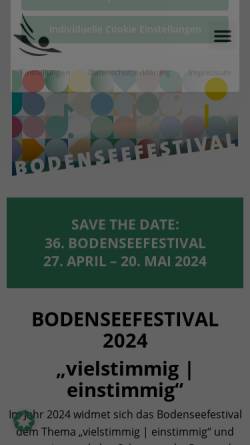 Vorschau der mobilen Webseite bodenseefestival.de, Internationales Bodenseefestival