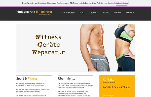 Vorschau von www.fitnessgeraete-reparatur.de, Fitnessgeräte Reparatur