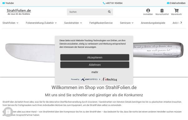 Vorschau von www.strahlfolien.de, SteinGestalter & StrahlFolien e.K.
