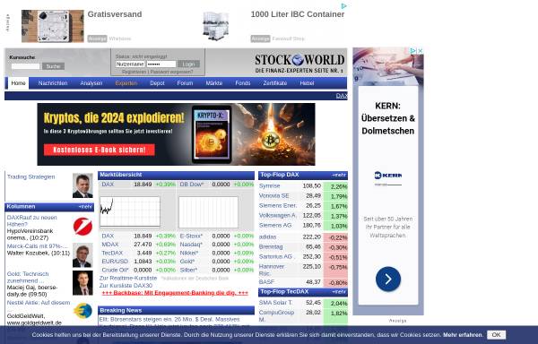 Vorschau von www.stock-world.de, Stock-World
