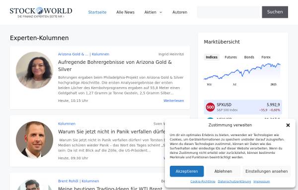 Vorschau von www.stock-world.de, Stock-World