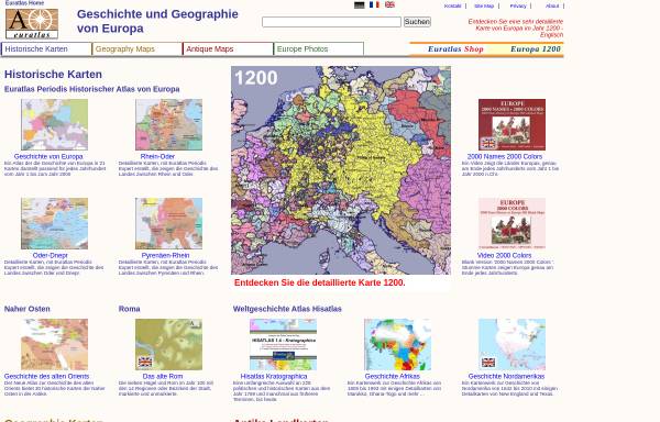 Vorschau von www.euratlas.net, Periodischer Geschichtsatlas von Europa