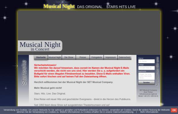 Vorschau von www.musical-night.de, Musical Nights