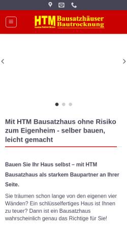 Vorschau der mobilen Webseite www.hbr.de, HTM Bausatzhaus GmbH