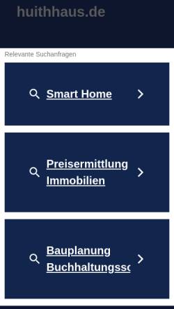 Vorschau der mobilen Webseite www.huithhaus.de, Huith-Haus Vertriebs-GmbH