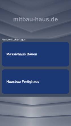 Vorschau der mobilen Webseite www.mitbau-haus.de, MäC Häusle GmbH