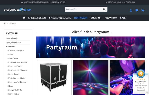 Vorschau von www.party-lichteffekte.de, Hubert Light & Sound - Bluhm, Gatz und Hubert GbR