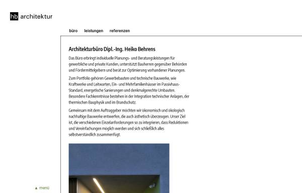 Vorschau von www.hb-architektur.de, Behrens, Heiko